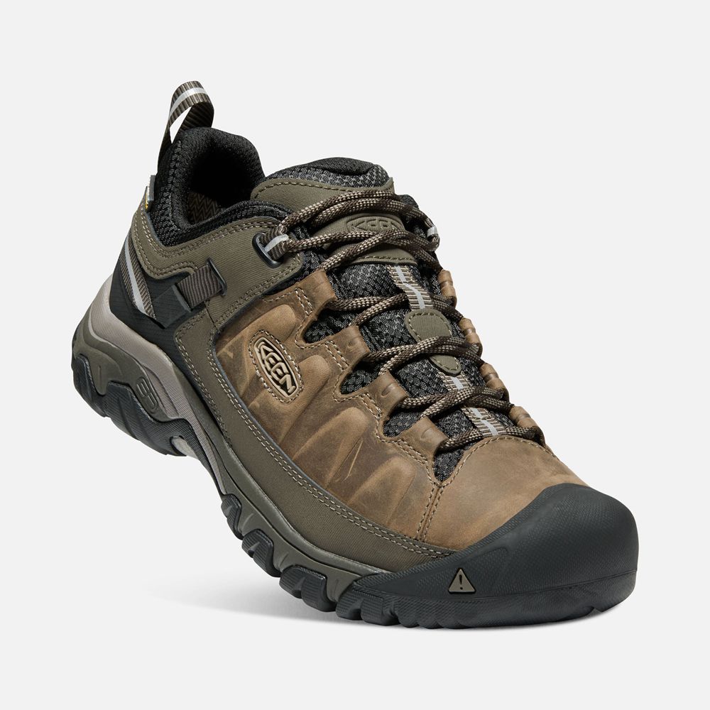 Chaussure de Randonnée Keen Homme Marron/Vert Olive | Targhee Iii Waterproof Wide | PTANB-8247